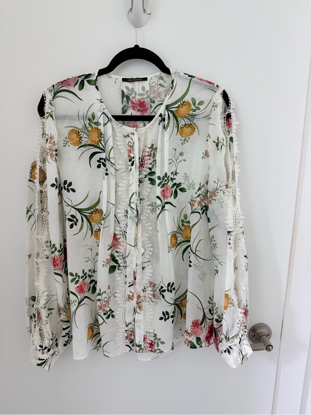 Kobi Halperin Floral Blouse.  M